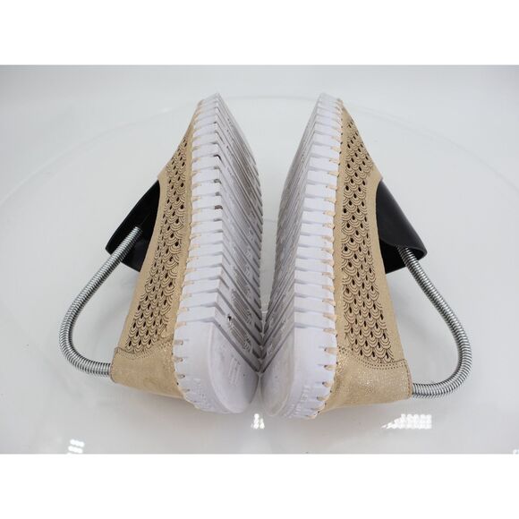 Ilse Jacobsen Women Tulip Bit Platform Slip On Shoe Size 40 10 Gold Loafer - Picture 8 of 12